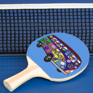 Pala De Ping Pong Autobús de la Paz del Mono de Calcetín