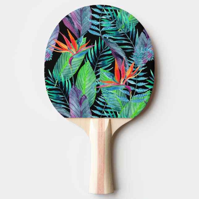 Pala De Ping Pong Ave del paraíso de la acuarela (Anverso)