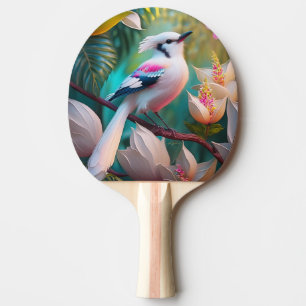 Pala De Ping Pong Ave Fantasía Pájaro de Rubor con cresta blanca