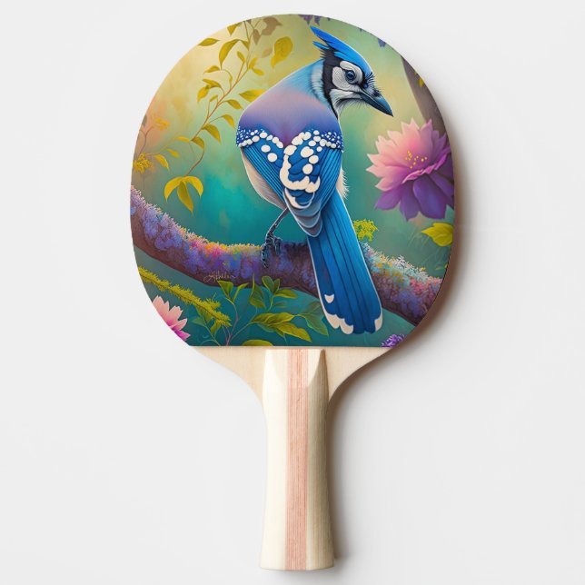 Pala De Ping Pong Aves fantásticas Jay azul (Anverso)