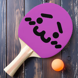Pala De Ping Pong Awkward Cute Face Purple Ping Pong Paddle