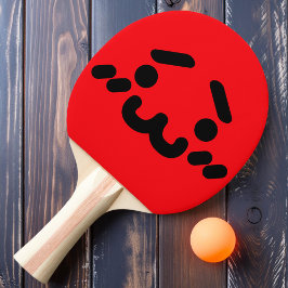 Pala De Ping Pong Awkward Cute Face Red Ping Pong Paddle