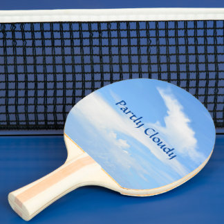 Pala De Ping Pong Azul cielo parcialmente nublado con un giro