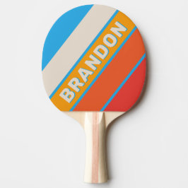 Pala De Ping Pong Azul de Surf Desorientado Negrita con nombre