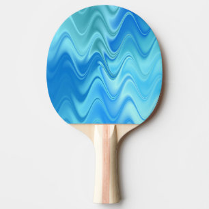 Pala De Ping Pong Azul Ondulado Abstracto