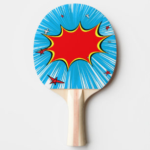 Pala De Ping Pong Azul retro y el rojo protagoniza la explosión