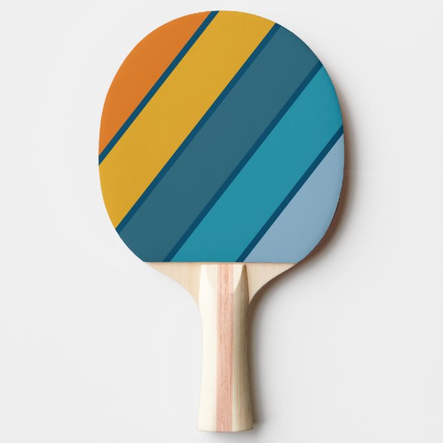 Pala De Ping Pong Azul Soleado con Rayas Audaces (Anverso)