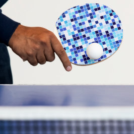 Pala De Ping Pong Azulejos de Piscina, Baldosas Azules Mosaico, Patr