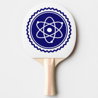 Pala De Ping Pong Badge atómico azul para ciencia esencial