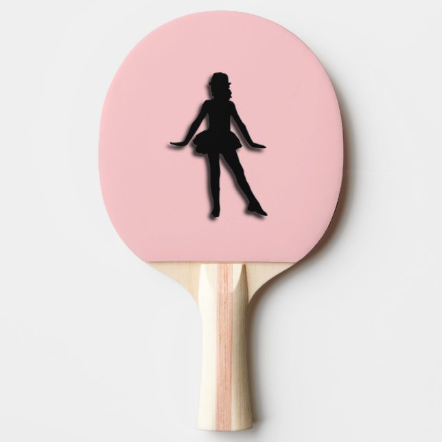 Pala De Ping Pong Bailarín de tap en rosa (Anverso)