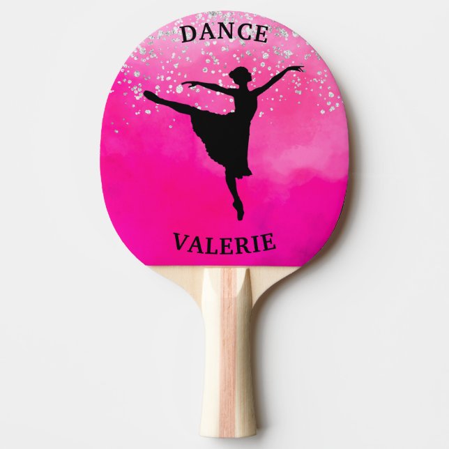 Pala De Ping Pong Ballerina Dance Pink Ombre Sparkle (Anverso)