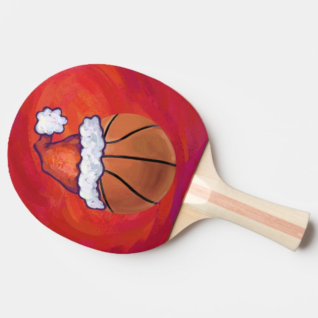 Pala De Ping Pong Baloncesto en Santa Hat (Lateral)