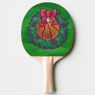 Pala De Ping Pong Baloncesto en Wreath Navidades