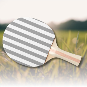 Pala De Ping Pong Bandas clásicas de color gris y blanco