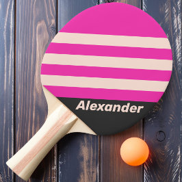 Pala De Ping Pong Bandas de Bubblegum Deportes Vintage con nombre