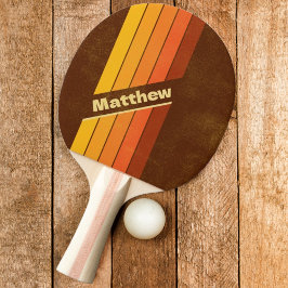 Pala De Ping Pong Bandas de estilo vintage con nombre