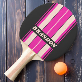 Pala De Ping Pong Bandas de la placa de Bubblegum Retro con nombre