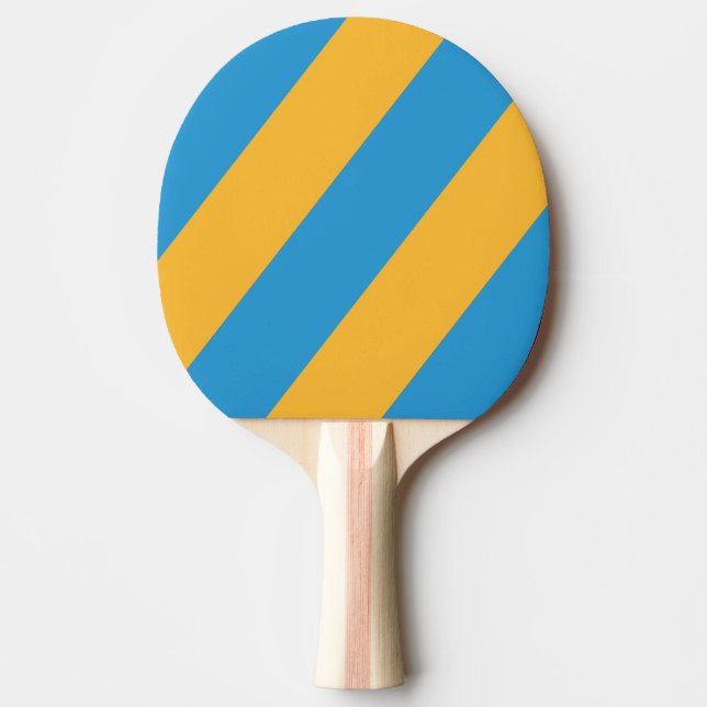 Pala De Ping Pong Bandas de negrita azul de la marina retro (Anverso)