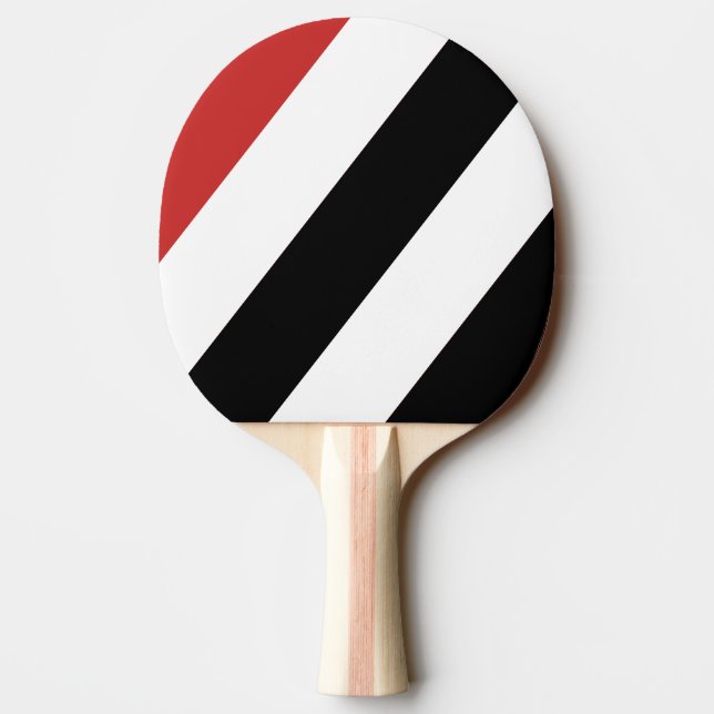 Pala De Ping Pong Bandas de negrita de cebra urbana retro (Reverso)