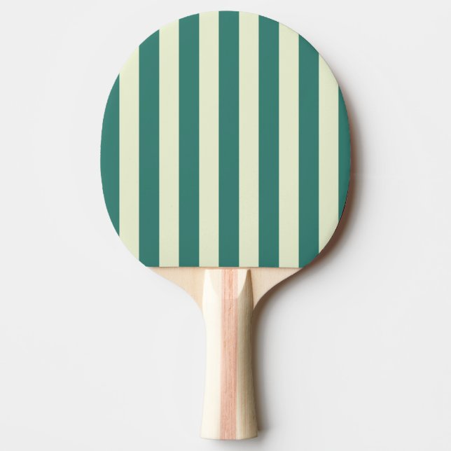 Pala De Ping Pong Bandas de ropa deportiva retro preppy - verde retr (Anverso)