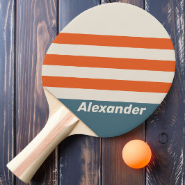 Pala De Ping Pong Bandas de superficie de vintage Sport con nombre