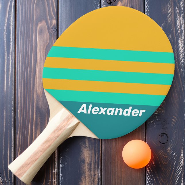 Pala De Ping Pong Bandas deportivas soleadas de mar con nombre (Subido por el creador)