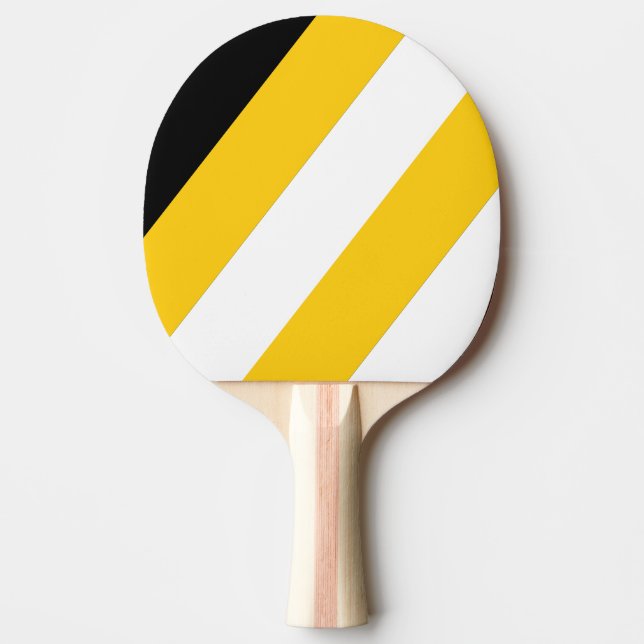 Pala De Ping Pong Bandas negritas nostálgicas de abejorro (Anverso)