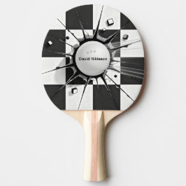 Pala De Ping Pong Bandera a Cuadros Deportes Tenis de Mesa Pelota Sa