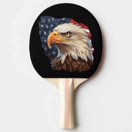 Pala De Ping Pong Bandera americana águila calva