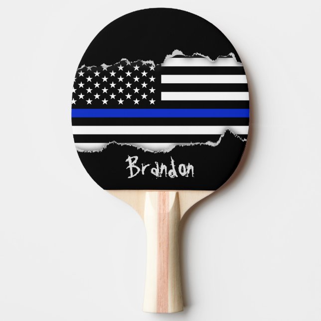 Pala De Ping Pong Bandera americana fina de Blue Line (Anverso)