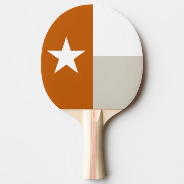 Pala De Ping Pong Bandera anaranjada de Tejas (Anverso)