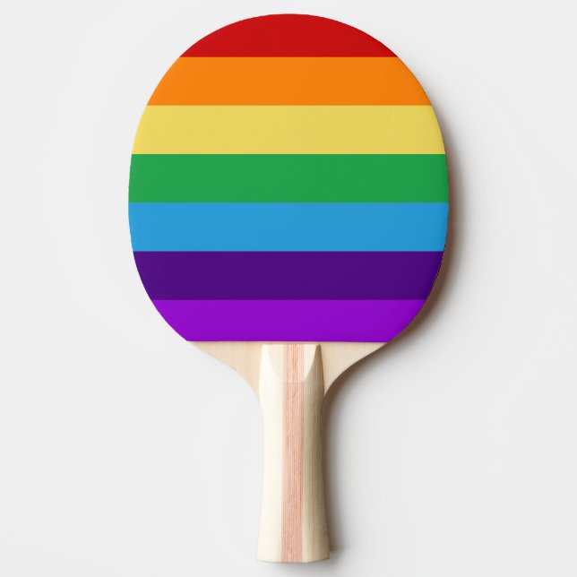 Pala De Ping Pong Bandera arco iris (Anverso)