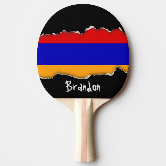 Pala De Ping Pong Bandera armenia (Anverso)