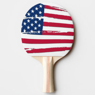 Pala De Ping Pong Bandera atípica estadounidense
