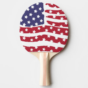 Pala De Ping Pong Bandera azul roja Diseño Ping Pong Paddle