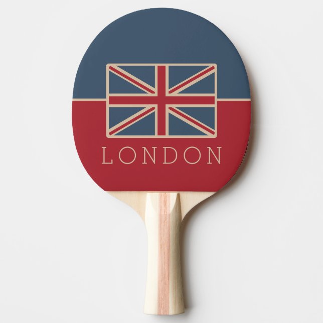 Pala De Ping Pong Bandera británica de época personalizada (Anverso)