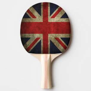 Pala De Ping Pong Bandera británica de Union Jack de los tenis de