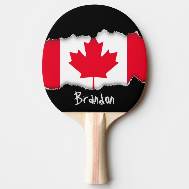 Pala De Ping Pong Bandera clásica de Canadá (Anverso)
