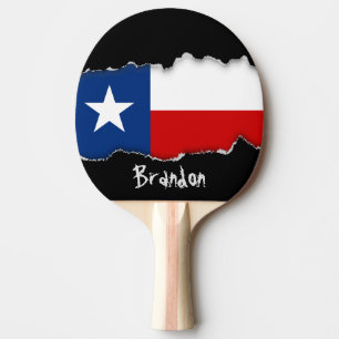 Pala De Ping Pong Bandera clásica del estado de Tejas