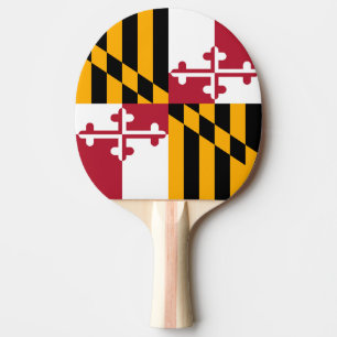 Pala De Ping Pong Bandera colorida del estado de Maryland
