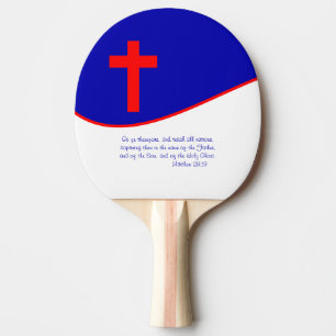 Pala De Ping Pong Bandera cristiana inspirada