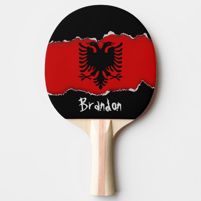 Pala De Ping Pong Bandera de Albania (Anverso)