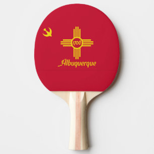 Pala De Ping Pong Bandera de Albuquerque, Nuevo México Ping Pong Pad