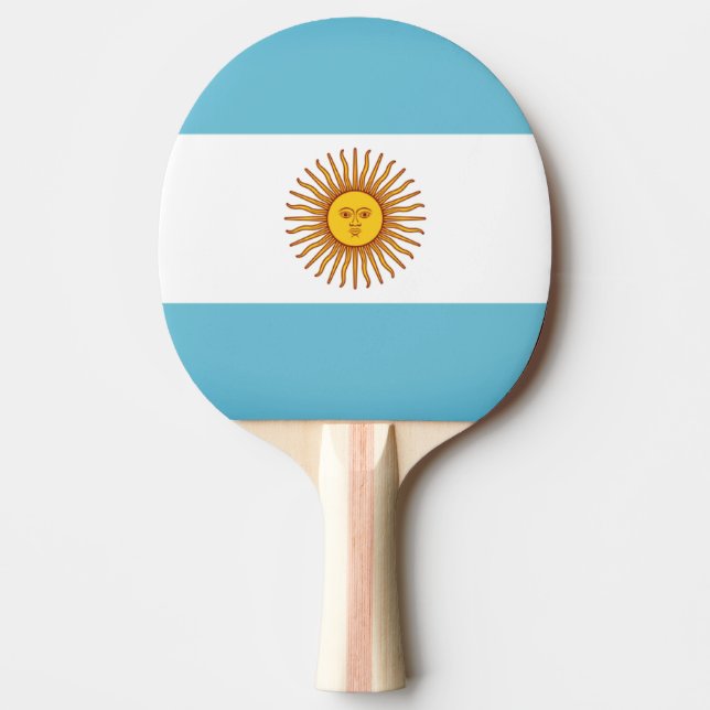 Pala De Ping Pong Bandera de Argentina (Anverso)
