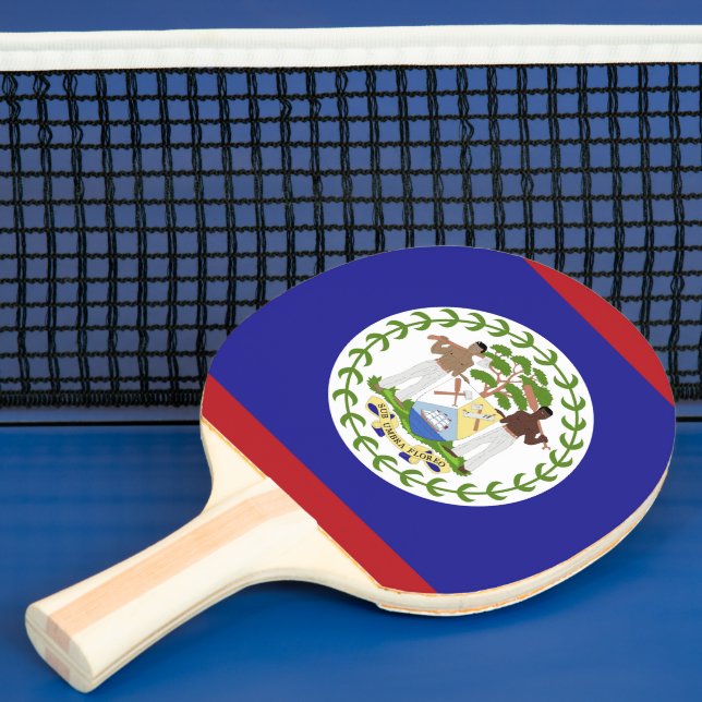 Pala De Ping Pong Bandera de Belice (in situ)