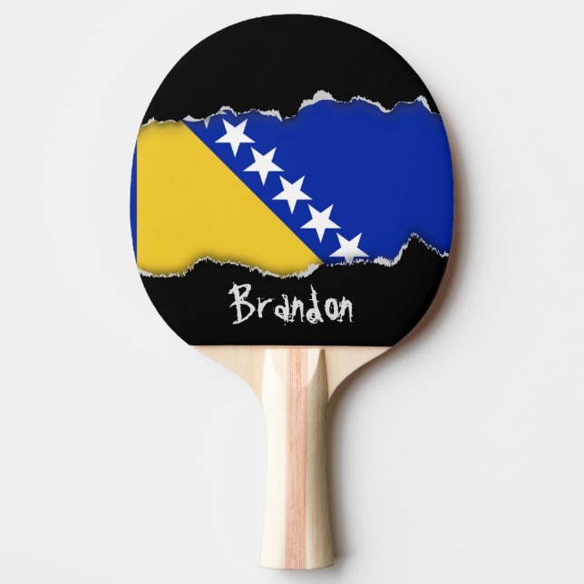 Pala De Ping Pong Bandera de Bosnia (Anverso)