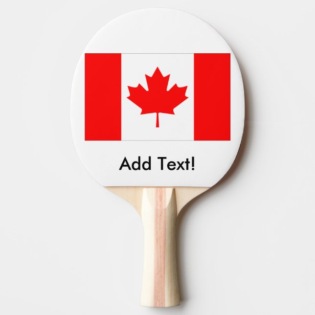 Pala De Ping Pong Bandera de Canadá (Anverso)