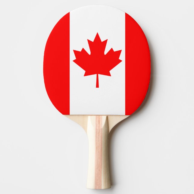 Pala De Ping Pong Bandera de Canadá (Anverso)