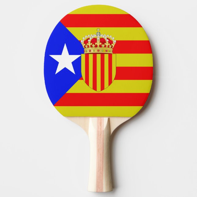 Pala De Ping Pong Bandera de Cataluña (Anverso)