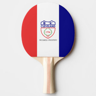 Pala De Ping Pong Bandera de Cleveland, Ohio Ping-Pong Paddle